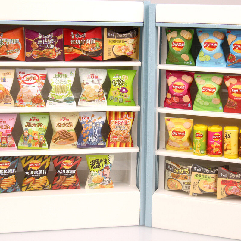 Eat Play Mini Carton Model Simulation Snack Packaging Bag Supermarket Convenience Store