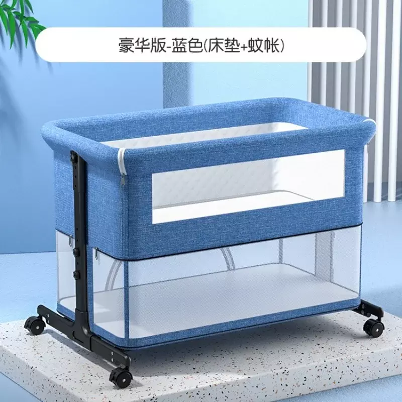 Crib Portable Folding Cradle Crib Side Bed Mobile Baby Game Bed Bb Bed Newborn Splicing Queen