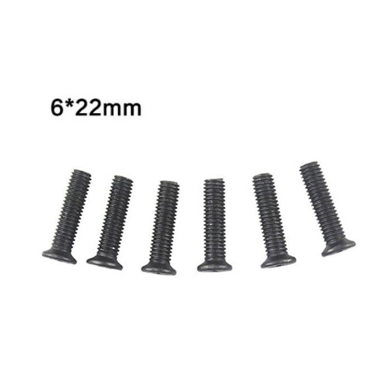 6Pcs Fixing Screw M5/M6 22mm Left Hand Thread For UNF Drill Chuck Shank Adapter For Electrical Drill Access Countersunk Screw