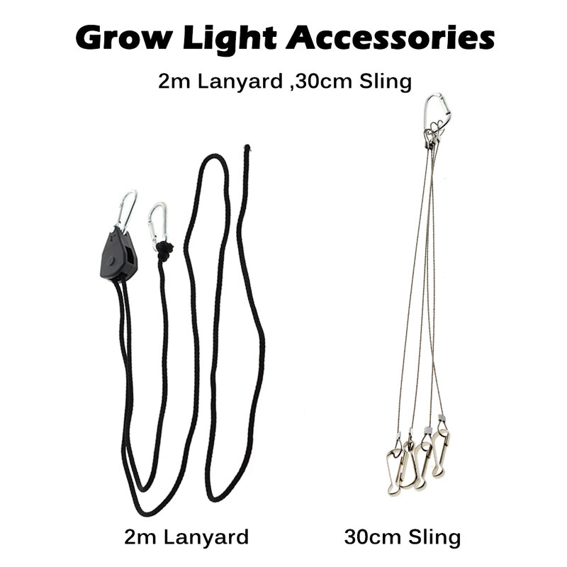 Eslinga de cordón ajustable para luces de cultivo de plantas, cuerda de alambre, accesorios de Panel cuántico