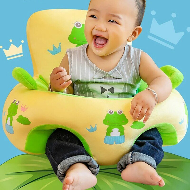 1PC Baby Sitting Chair Cover Cute Animal Shaped Plush Sofa Case Infants Learning Support Seat Cushion