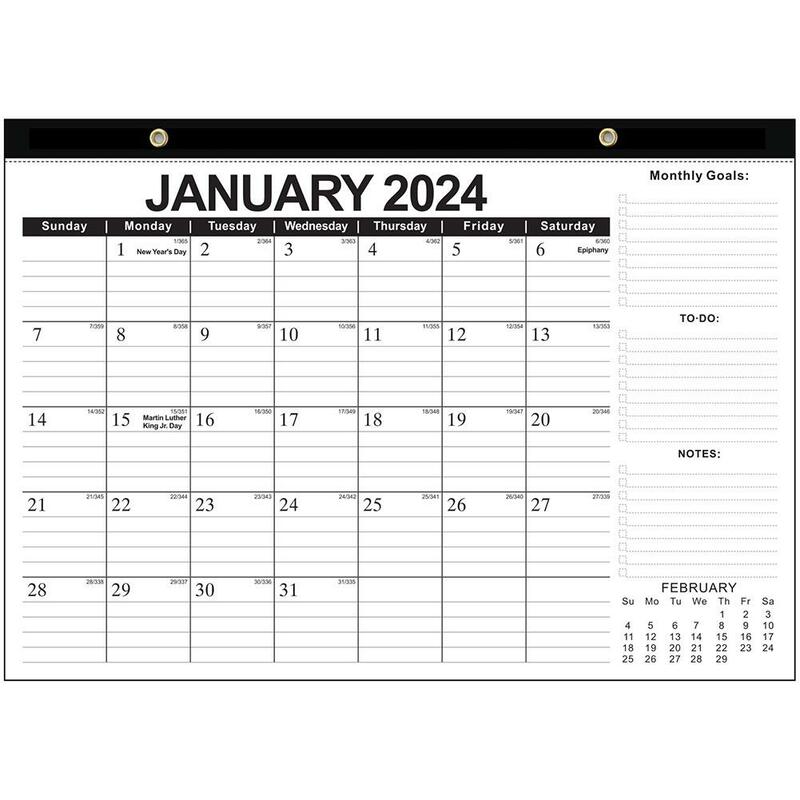 2023-2024 Wall Calendar Hanging Planner 18 Months Hanging Schedule Paper Year Office Note Wall Calendar Planning S3W9