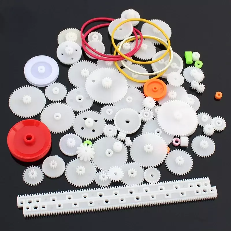 Paquete de engranajes de 75 piezas, caja de engranajes de Motor de plástico, Robot, piezas electrónicas, tecnología DIY