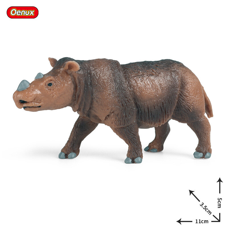 เด็กจำลอง Static Solid สัตว์ป่ารุ่นแรด Hippo สัตว์ของเล่นเครื่องประดับ
