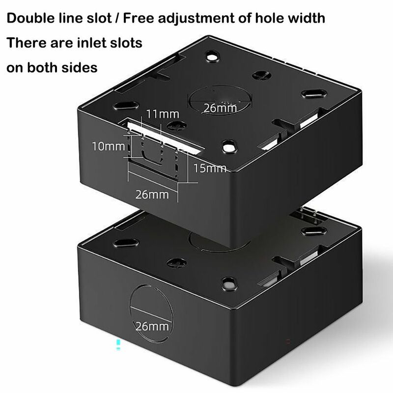 Caja de montaje estándar de PVC de plástico, caja trasera de enchufe de interruptor Universal estándar, caja de cableado de unión, pared