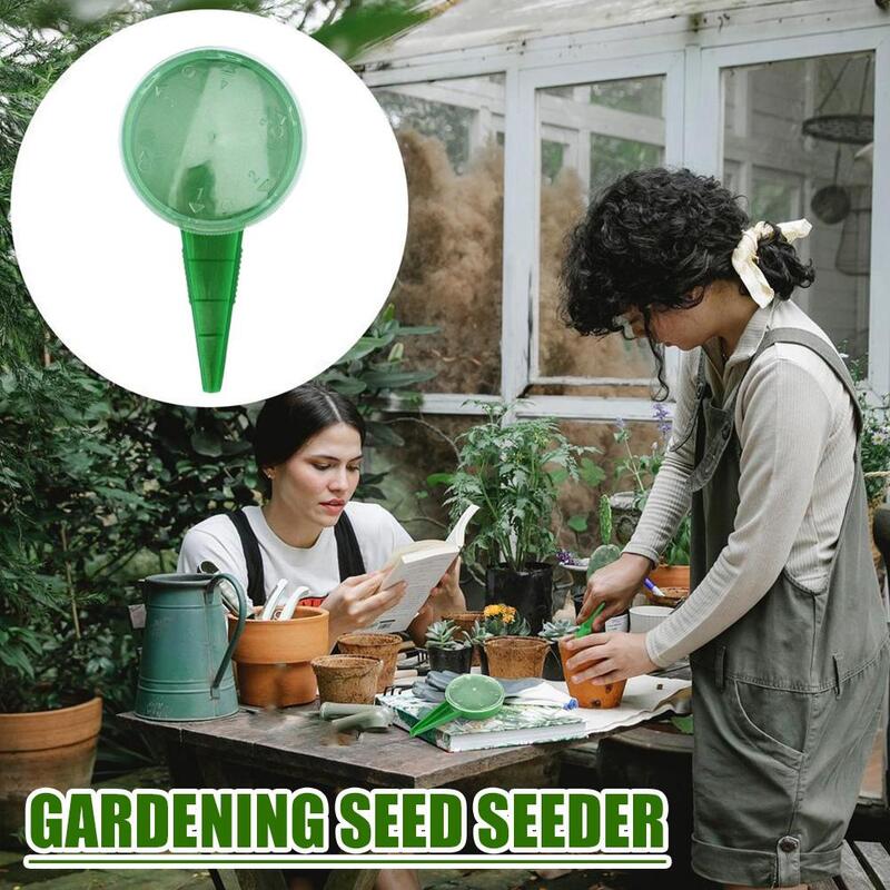 Seed Dispenser Sower 5 File Adjustable Seed Spreader Flower Seeder Tool Garden Planter Hand Dial Grass Seeder For Garden So L7J9