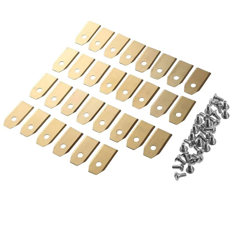 30PCS Stainless Steel Blade Lawn Mower Cutting Blades Set  Replacement Parts 0.7 MM for Husqvarna Automower/Gardena Lawnmower
