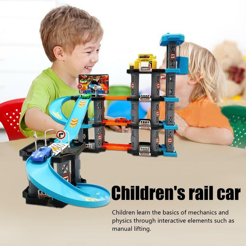 Garagem Track Toy para meninos e meninas, Jogos de carros pré-escolares, Playsets para veículos, Natal e aniversário