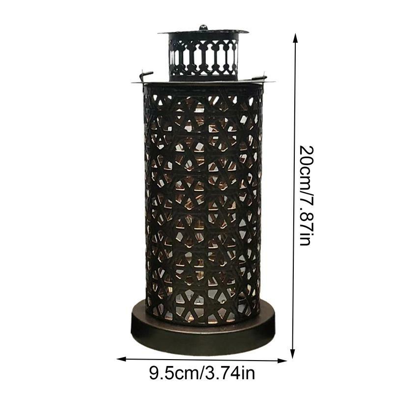 Candle Lantern Candle Lanterns Holder Portable Battery Powered Metal Decorative Lantern Candle Holder For Bedroom Garden Patio