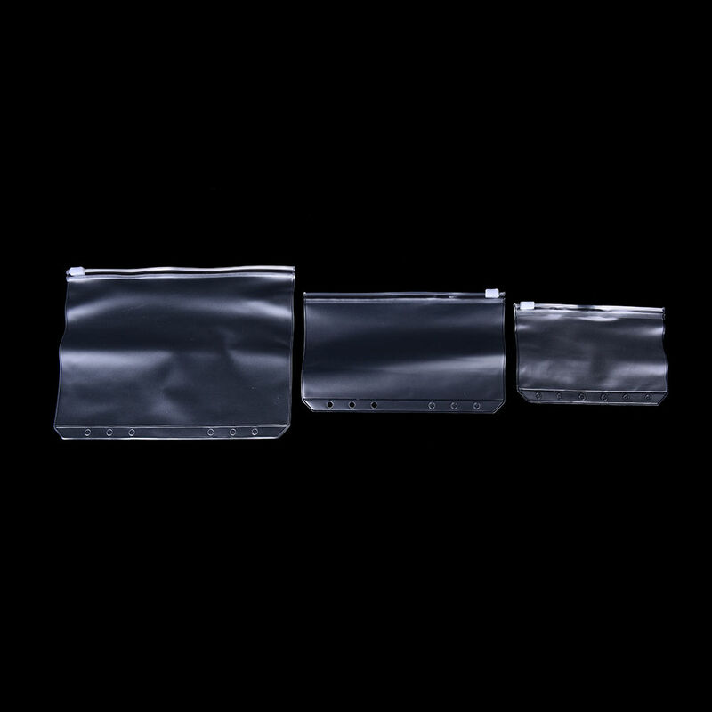 3 ukuran PVC presentasi Folder ritsleting menerima tas A5 / A6 / A7 1 Buah PVC transparan tas penyimpanan tas pemegang kartu