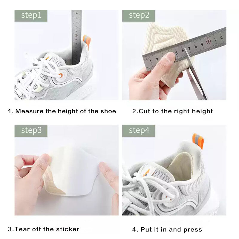 2 Buah Sol Tambal Bantalan Tumit untuk Sepatu Olahraga Stiker Belakang Ukuran Dapat Disesuaikan Antiwear Bantalan Kaki Bantalan Insole Pelindung Tumit