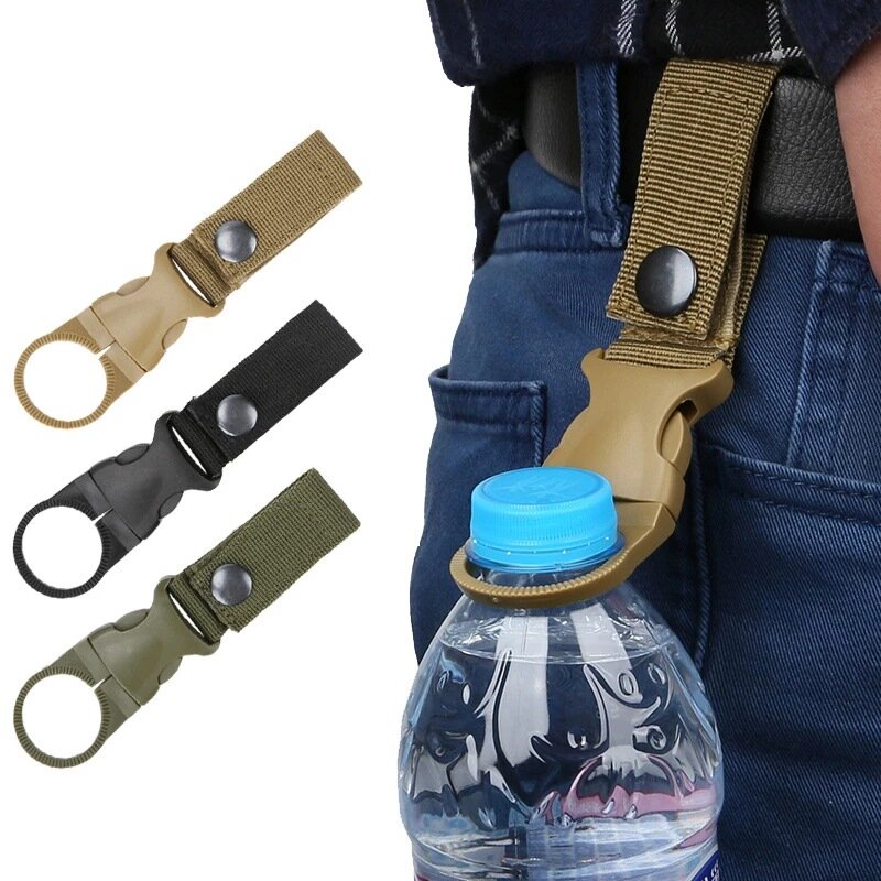 Taśma Klamra Hak Uchwyt na butelkę wody Klips Outdoor Nylon EDC Climb Carabiner Belt Backpack Hanger Camp Carabiner Belt Clip