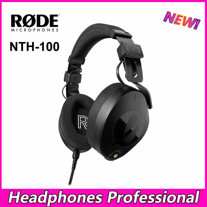 RODE NTH-100-auriculares profesionales con micrófono, audífonos con cable para monitoreo de transmisión multimedia, reducción de ruido para juegos