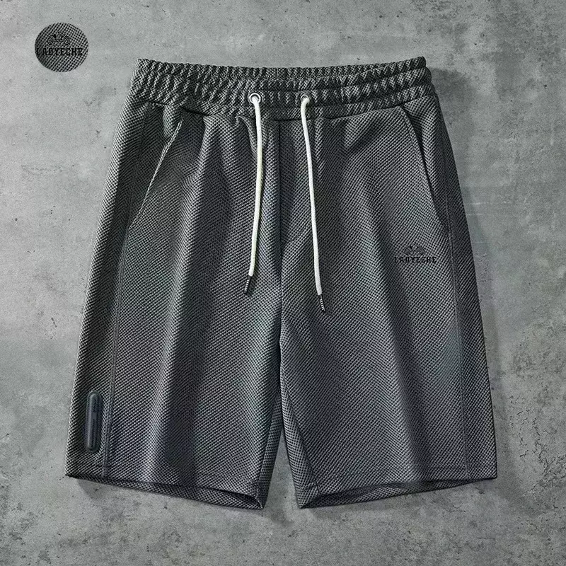 New High quality summer running shorts men's casual jogging shorts embroidered drawstring loose dry fitness shorts casual shorts