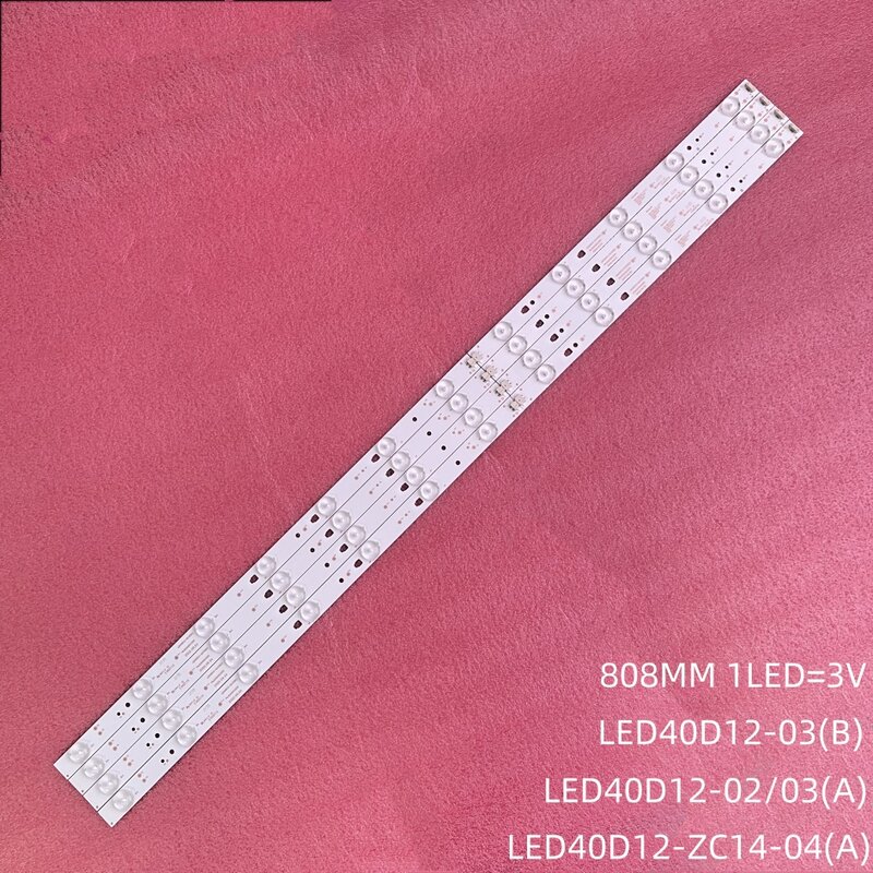 Nuovo 4 pz/lotto 12LED 808mm striscia di retroilluminazione A LED per LE40B3000 LED40ME1000 LED40D12-ZC14-04 A B LED40D12-03(B) A
