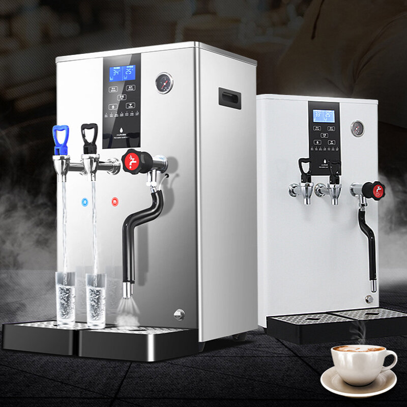 Máquina de ebullición a vapor, comercial, automática, agua fría y caliente, Espumador de leche de doble propósito