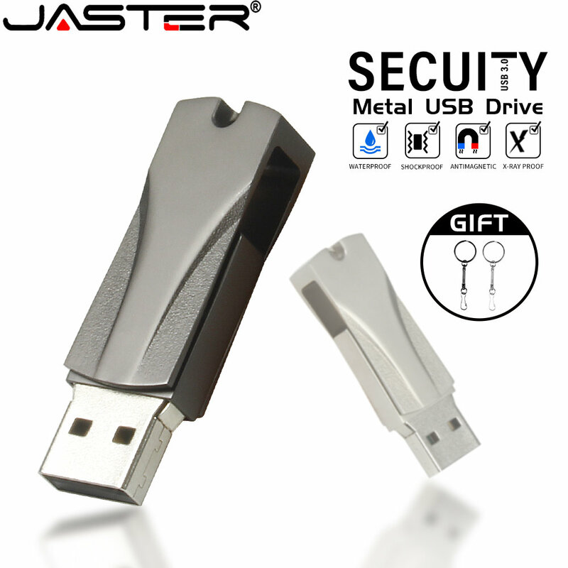 Unidad Flash de Metal, Pen Drive de 64GB, 32GB, capacidad Real, disco U de 8GB, logotipo personalizado gratis, USB 2,0, 16GB, llavero, Memory Stick