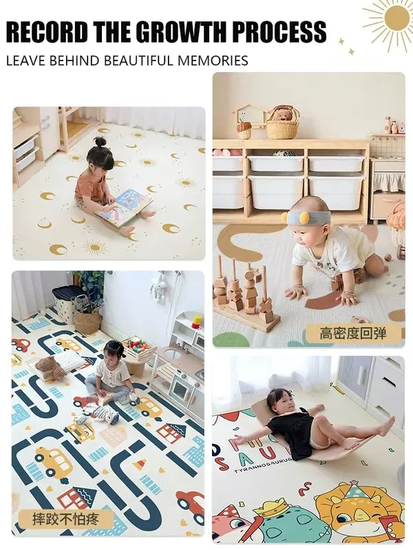 Bebê engroçado Play Mat, Playmat Infantil, Home Crawling Mats, Dobrável, Nontoxic e Inodoro, Splicing, Sala de estar