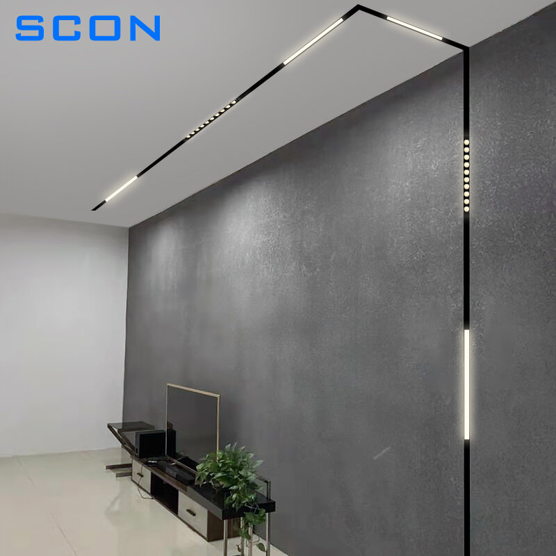 Scon conduziu a luz do trilho 5w 10 15 30 90 graus projector spot lamp luminária linear iluminação interior moderno luz pista magnética