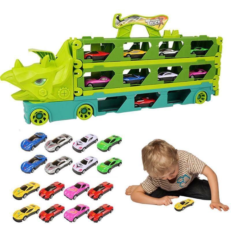 Грузовик-транспортер трехуровневый, модели автомобилей, обучающая игрушка, подарок для детей, для мальчиков и девочек, день рождения, Рождество
