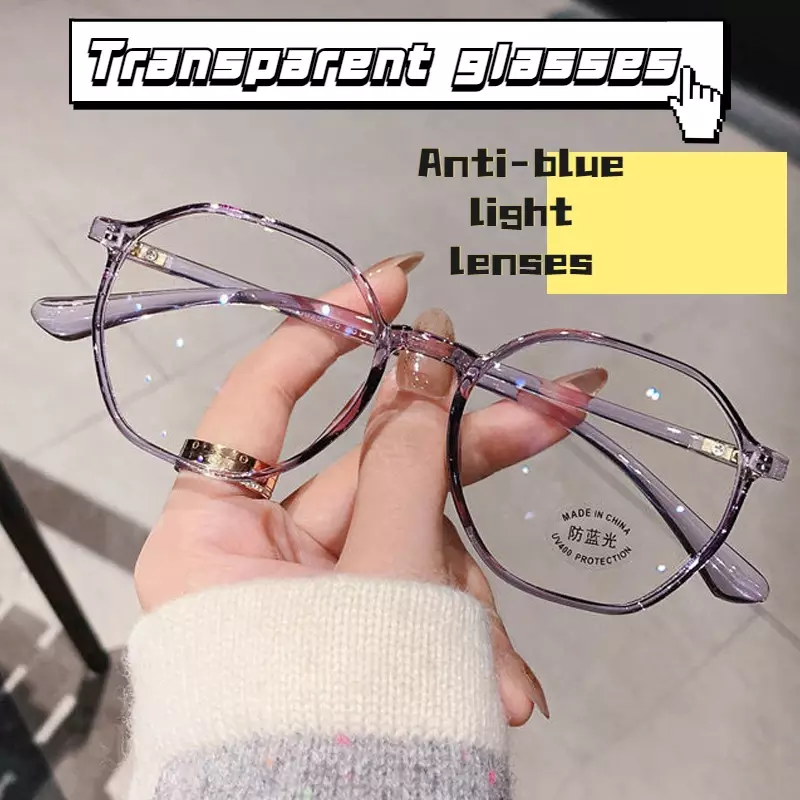 노인을 위한 투명 안경, 여성 독서 안경, 고화질 안티 블루 라이트 안경