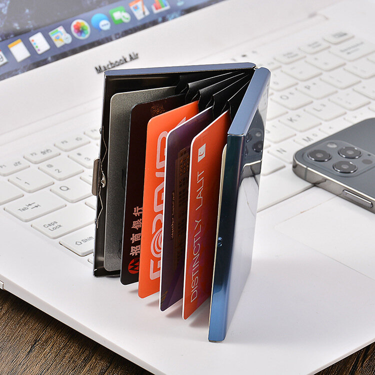 Kreditkarten inhaber Mode Geldbörse Push-Fall mit Abdeckung für Karten ID Smartcard-Inhaber Mode Mini-ID-Karte Fall für Unternehmen