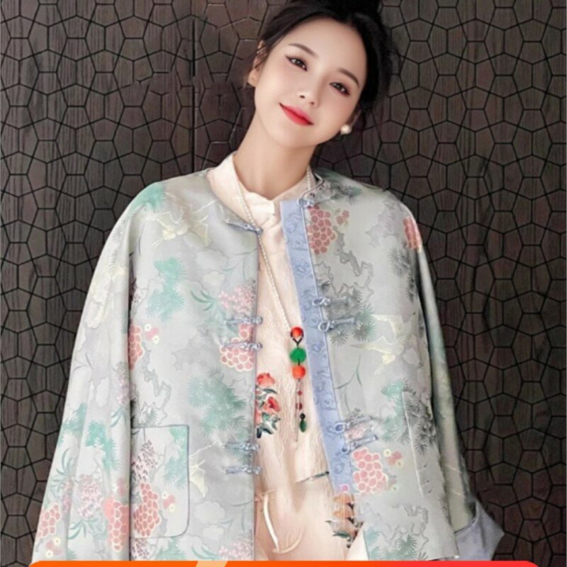 Mantel gaya China baru pakaian wanita pendek