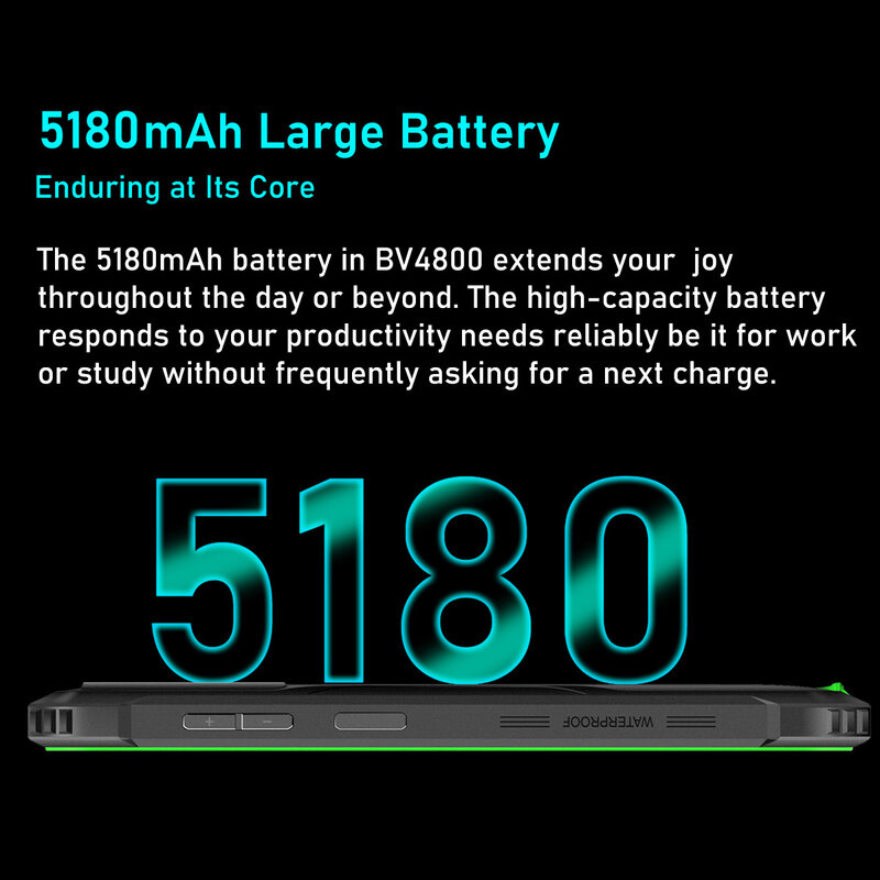 Смартфон Blackview BV4800 в усиленном корпусе, HD дисплей 6,56 дюйма, четырехъядерный процессор A22, 3 ГБ ОЗУ, 64 Гб ПЗУ, аккумулятор 180 мАч, камера 13 МП, телефон на базе Android 13