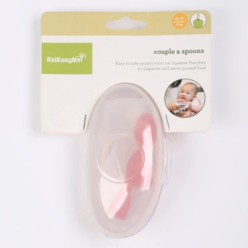 Baby Food Feeding PP Spoon Teether for Infant Children Dispensing Bag Supplies