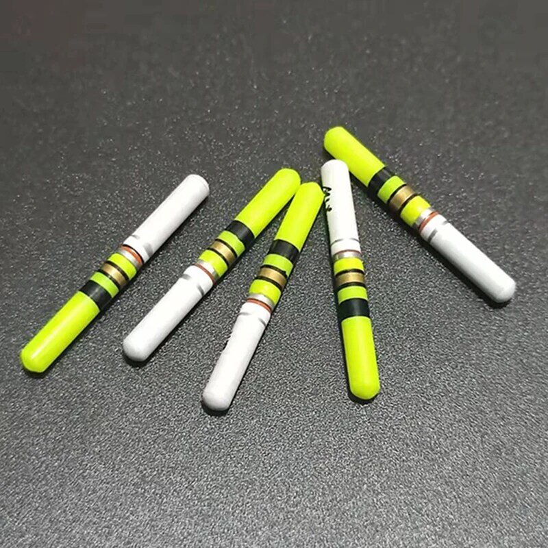 CR322 배터리용 LED 발광 플로트 라이트 스틱, 녹색 및 적색 세트, 야간 낚시 태클 액세서리, J489, 로트당 5 개