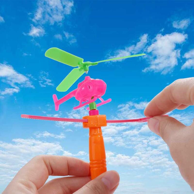 Helicóptero de línea de tracción DIY, avión, juegos al aire libre, juguete interactivo para niños, recuerdos de fiesta de cumpleaños, rellenos de Piñata, premios de Carnaval