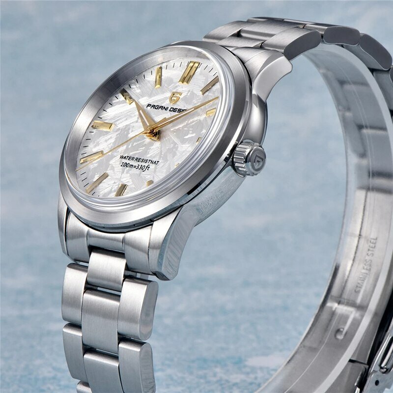 Pagani Design Relógio de quartzo masculino, TMI, VH31, luxo, negócio, Top Sapphire, aço inoxidável 316L, 100m à prova d'água, 40mm