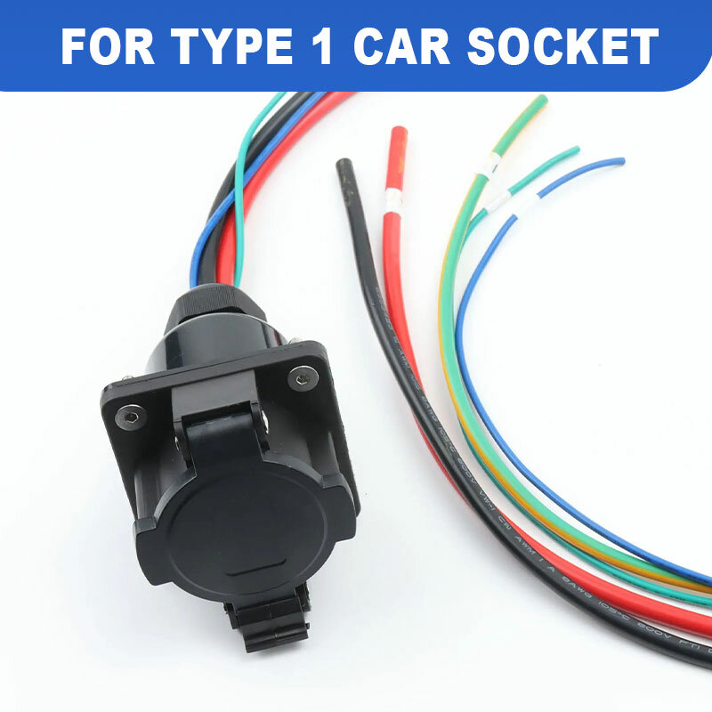 Тип 1 разъем с кабелем 1 м SAE J1772 EV разъем 32A 50A 80A зарядное устройство для электромобиля вход переменного тока EV зарядная розетка