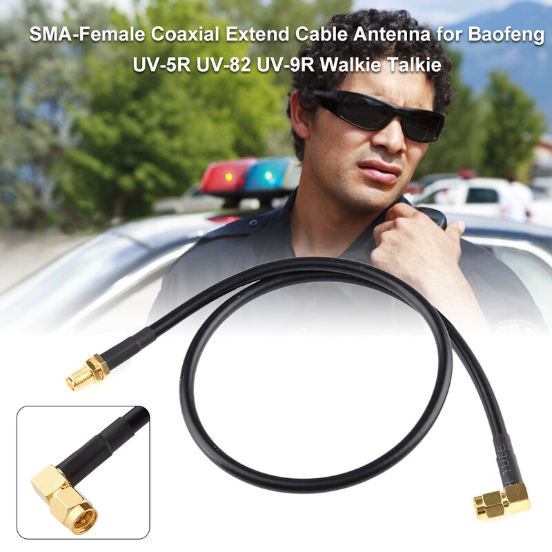 Câble d'extension d'antenne 50/100cm, câble Coaxial Radio mâle-femelle SMA AR-152 AR-148 pour talkie-walkie Baofeng UV-5R UV-82 UV-9R