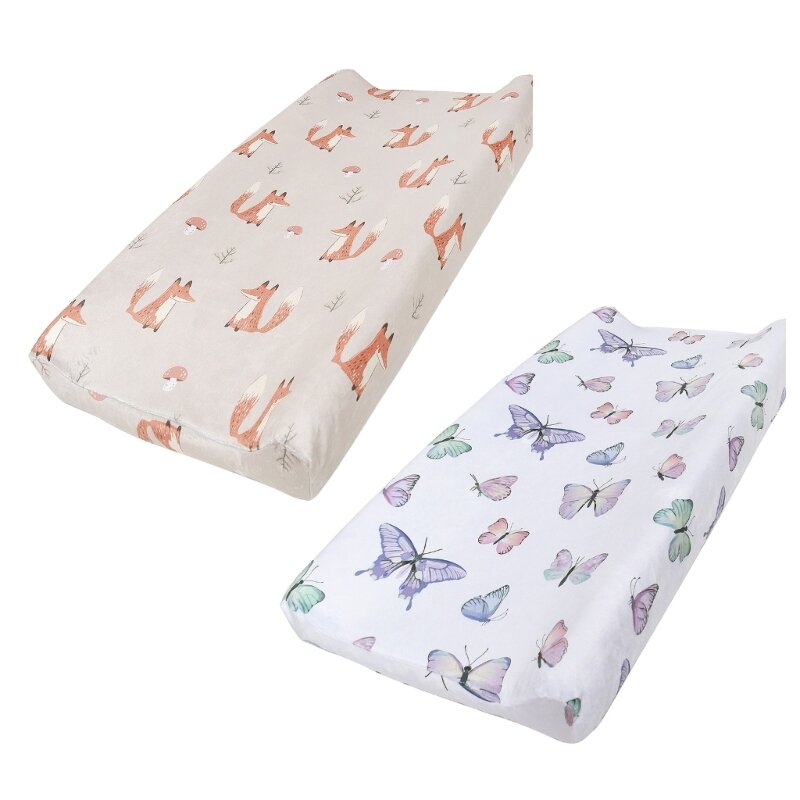 Lençóis reutilizáveis ​​para fraldas bebê cobrem manga macia e confortável para trocador fraldas