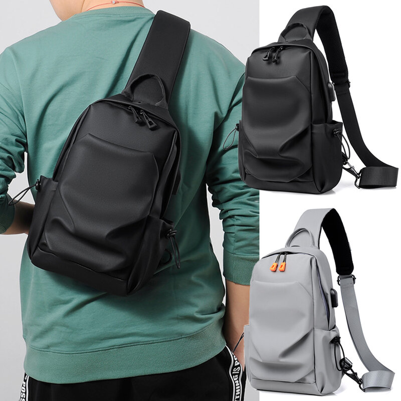 2023 New Fashion Chest Bag Men Simple Nylon Waterproof Casual Shoulder Bag Crossbody Bag Waist Bag Outdoor Sports Bag For Men