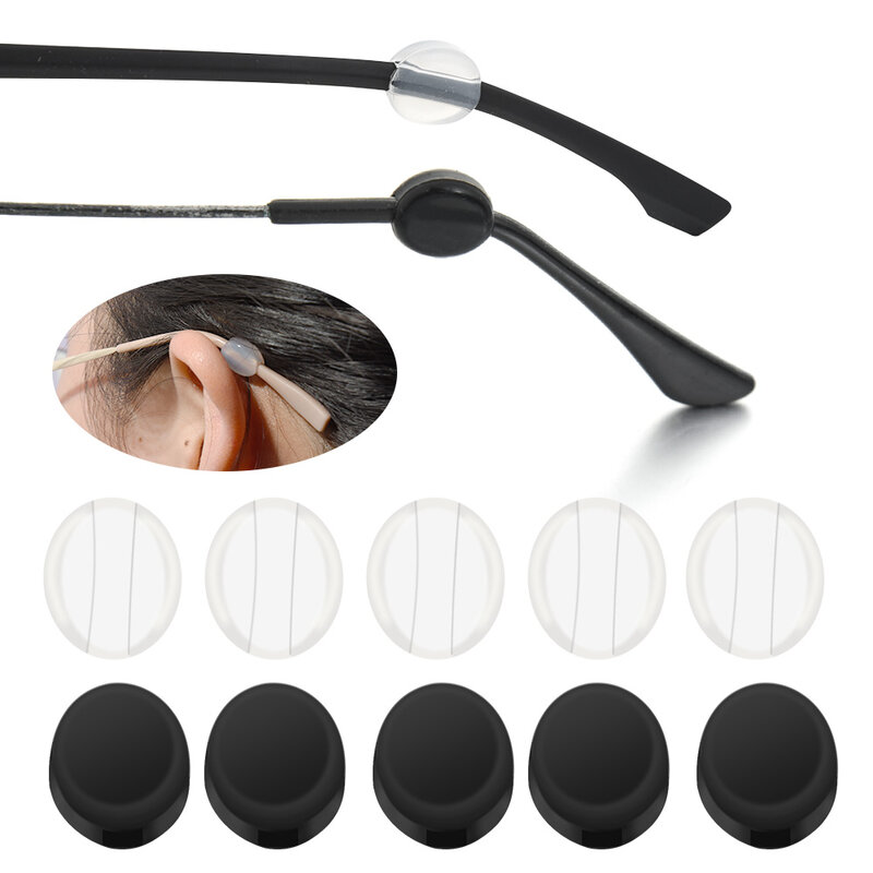 Invisible Round Ear Hook Eyeglasses Silicone Mini Glasses Anti Slip Grip Temple Tip Holder Spectacle Eyewear Accessories