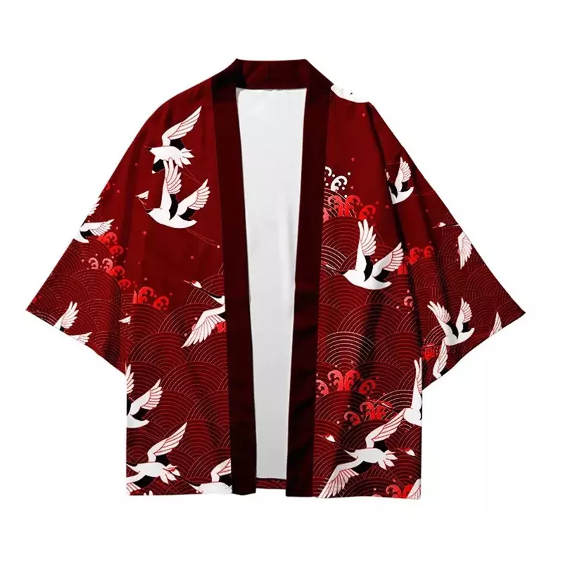Kimono costumi tradizionali giapponesi ragazzi ragazza moda Kimono Cardigan giacca abbigliamento da spiaggia mantello haori moda giapponese