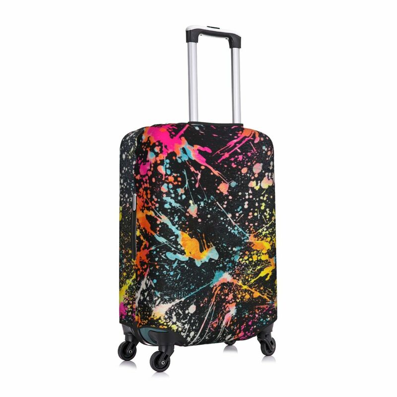 Custom Abstract Graffiti Street Art Luggage Cover Protector Cute Colorful Camouflage Travel Suitcase Covers for 18-32 Inch