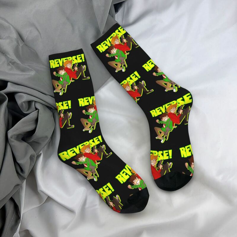 Eddsworld da donna da uomo Reverse AU Funny Cartoon Socks Soft Fashion Socks Crazy Merch calze a tubo centrale piccoli regali