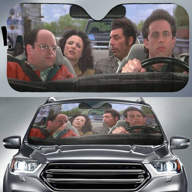 Seinfeld Car Sunshade Seinfeld George Costanza Elaine Benes Jerry O porto-riquenho Day Car Sunshade Car Windshield Car Accessori