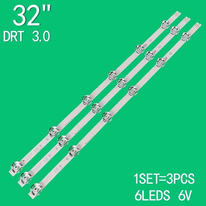 แถบไฟ LED ไฟหลังทีวีใหม่3/9ชิ้นสำหรับ lig 32LB560b 32LB580b 32LB5600 32LB550b 32LB530b 32LB580 DRT 3.0 32 "_ A Type Rev0.2