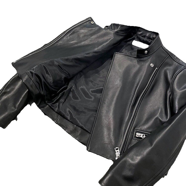 Sheepskin Leather Jacket For Women's Short Style, New Trend, Fashionable Slim Fit Leather Jacket, Genuine Leather Jacket For Wom