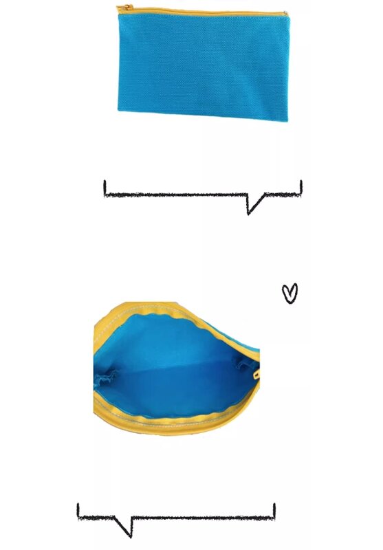 DIY Custom Printed Logo Student Waterproof Mesh Pencil Bag Zipper Bag Creative Student Simple Stationery Storage Bag Coin Purse