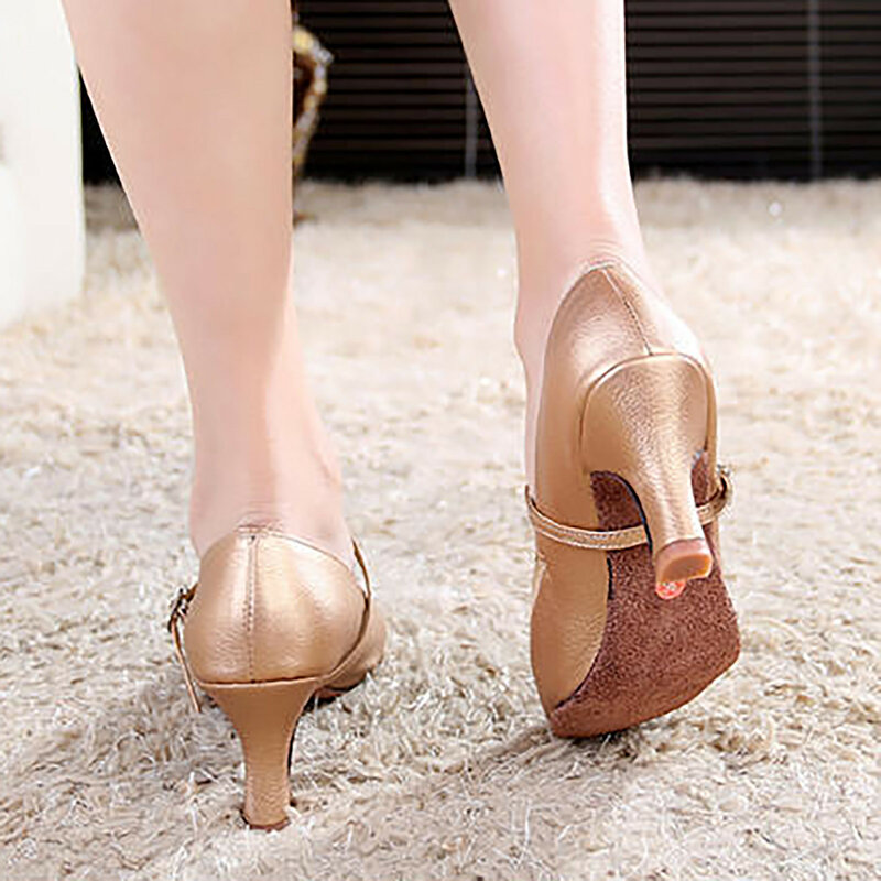 Standardowe buty do tańca towarzyskiego dla kobiet brokatowe buty z zamkniętymi palcami taniec nowoczesny Salsa buty w stylu latynoskim do tanga towarzyskiego dla dziewczynek