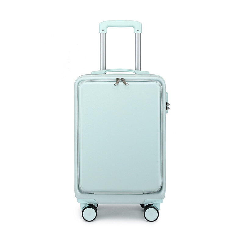 PLUENLI-Bolsa de embarque con cubierta frontal abierta, equipaje atractivo con contraseña femenina, maleta con ruedas universales