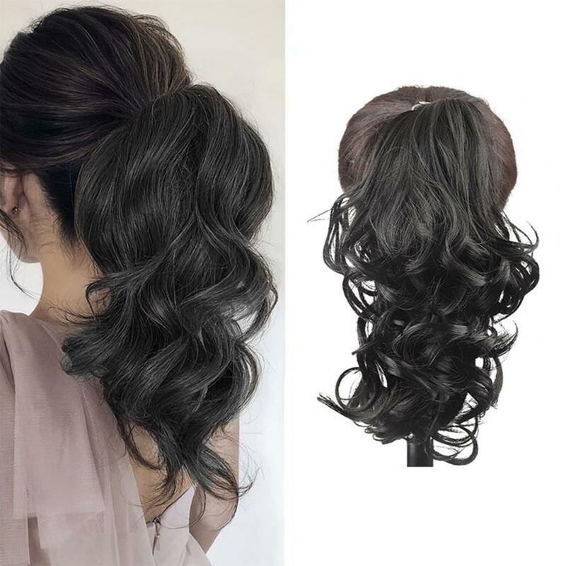 Synthetic Claw Clip In Short Ponytail Curly Clip-on hair False Wig House Extension Hairpiece For Women