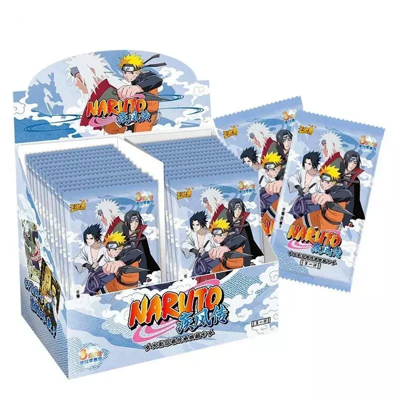 New kyou Original Naruto Cards Uzumaki Sasuke Ninja Game Collection Rare Cards Box Flash Cards Toys for Children regalo di natale