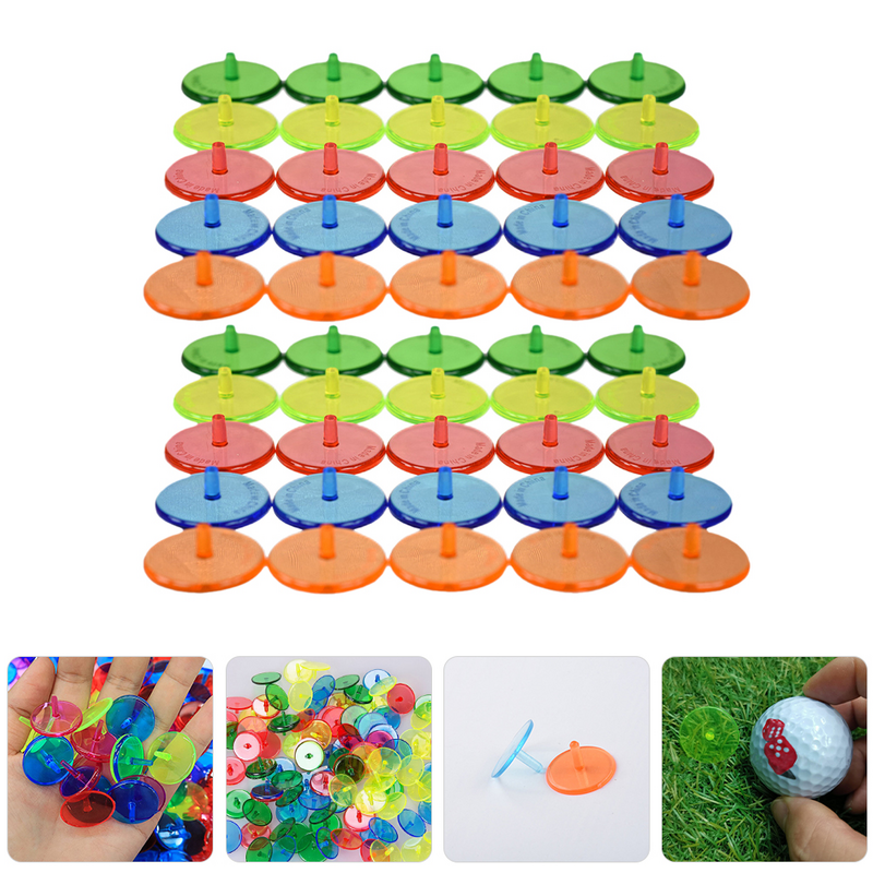 50 Stuks Ronde Golfballen Bal Positie Markering Tool Missen Honkbal Plastic Outdoor Voorraad