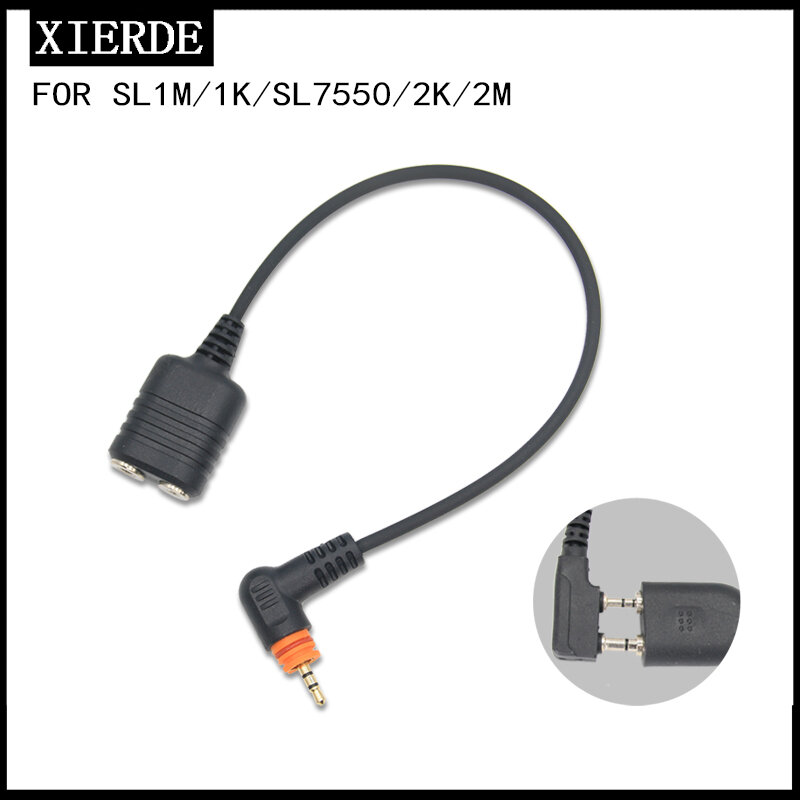 Kabel Audio Walkie Talkie do radia Motorola SL1M SL1K SL1600 SL300 SL7500 do UV-5R K głowy zestaw słuchawkowy zmienia kabel portu
